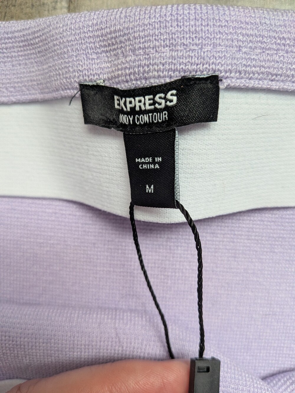 Express Body Contour High Waisted Lavender Mini Skirt NWT Size M - Picture 2 of 7